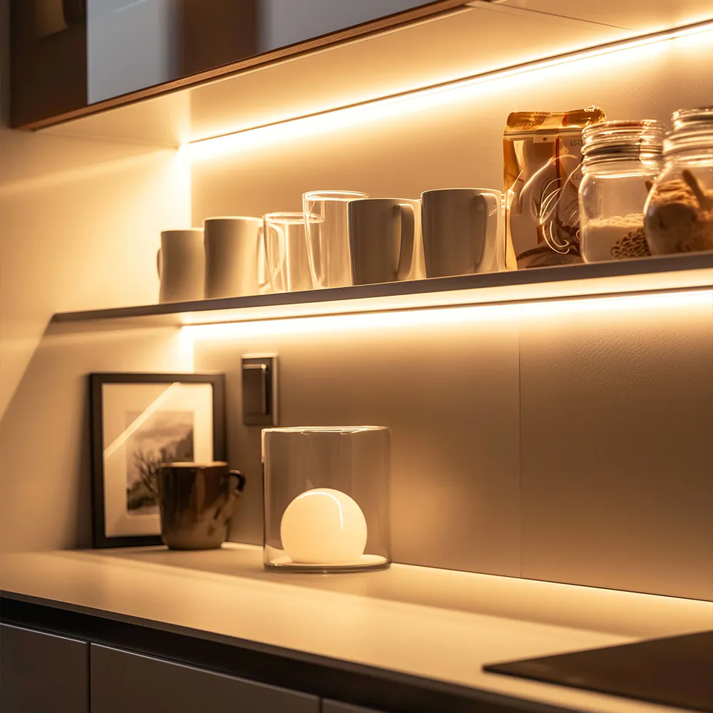 Éclairage sous meuble