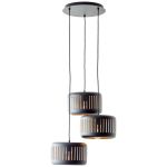 Brilliant Tyas Suspension Luminaire Métal Noir Dorée | 520mm - Convient pour 3x E27