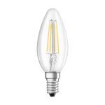 Ledvance Classic LED E14 Bougie Filament Claire 4W 470lm - 827 Blanc Très Chaud | Équivalent 40W