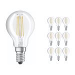 Lot 10x Ledvance CLASSIC LED E14 Poire Filament Claire 4.2W 470lm - 927 Blanc Très Chaud | Meilleur rendu des couleurs - Dimmable - Équivalent 40W