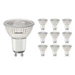 Lot 10x Noxion PerfectColor Spot LED GU10 PAR16 4W 345lm 36D - 927 Blanc Très Chaud | Meilleur rendu des couleurs - Dimmable - Équivalent 50W