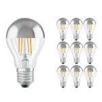Lot 10x Ledvance CLASSIC LED E27 Poire Filament Claire 6.5W 650lm - 827 Blanc Très Chaud | Équivalent 50W