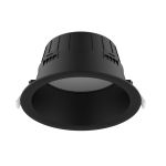Noxion Downlight LED Hera Profond Encastré Noir 9W 900lm 80D - 827-830-840 CCT | 146mm - Diamètre 120mm