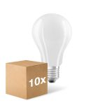 Lot 10x Ledvance Classic LED E27 Poire Filament Dépolie 17W 2452lm - 840 Blanc Froid | Équivalent 150W