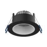 Noxion Spot LED Ares Profond Noir 6W 540lm 927-940 3CCT - avec Inner Cercle  Blanc | Diamètre 68mm