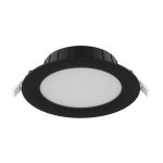Noxion Downlight LED Hera Plat Encastré Noir 15W 1500lm 80D - 827-830-840 CCT | 166mm - Diamètre 144mm
