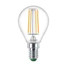 Philips Master Ultra Efficient LED E14 Poire Filament Claire 2.3W 485lm - 827 Blanc Tr&egrave;s Chaud | &Eacute;quivalent 40W