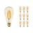 Lot 10x Noxion Lucent LED E27 Edison Filament Ambre 7.2W 630lm -  822 Blanc Très Chaud | Dimmable - Équivalent 50W