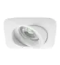 Noxion Encastré Spot Carré MR16 inclinable Blanc | Diamètre 70mm - GU10 Culot