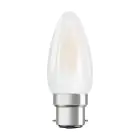 Osram LED B22D Bougie Filament Dépolie 4W 470lm - 827 Blanc Très Chaud | Équivalent 40W