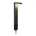 Nordlux Solar Éclairage de jardin Rica Carré Acier Inoxydable Noir 4.5W 380lm - 830 Blanc Chaud |Détecteur de Mouvement et de Lumière