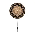 Good&Mojo Applique Murale Andros Noir/Natural | Convient pour 1x E27 