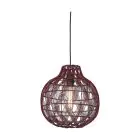 Good&Mojo Suspension Luminaire Mendoza Bambou Burgundy S | Convient pour 1x E27 