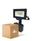Lot 4x Noxion Projecteur LED Beamy G3 10W 1100lm 100D - 840 Blanc Froid | IP65 - Détecteur de Mouvement et de Lumière - Symétrique