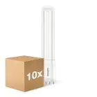 Lot 10x Philips CorePro PL-L LED Ampoule EM/Mains 8W - 840 Blanc Froid | 4-Pins - Équivalent 18W