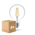 Lot 6x Philips MASTER Value LED Globe E27 120mm Filament Claire 5.9W 806lm - 927 Blanc Très Chaud | Meilleur Rendu Des Couleurs - Équivalent 60W