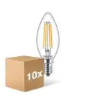 Lot 10x Philips Corepro LED Bougie E14 Filament Claire 6.5W 806lm - 840 Blanc Froid | Équivalent 60W