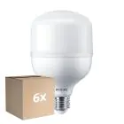 Lot 6x Philips TrueForce Core LED E27 HPL/HPI/SON G3 Dépolie 30W 4000lm 180D - 840 Blanc Froid | Équivalent 125W