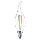Philips Corepro LED Bougie E14 Flamme Filament Claire 2W 250lm - 827 Blanc Très Chaud | Équivalent 25W