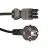 Noxion GST - Compatibel Voedingskabel Zwart - Vrouwlijk + Schuko Europlug - 2m - 3 pole 1,5mm2