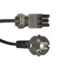 Noxion GST - Compatibel Voedingskabel Zwart - Vrouwlijk + Schuko Europlug - 3m - 3 pole 1,5mm2