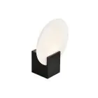 Nordlux Hester Wandlamp Glas Zwart - 9.5W 900lm - 930 Warm Wit | IP44 - Beste Kleurweergave - 3-Staps Dimbaar