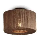 Good&Mojo Plafondlamp Iguazu Jute Bruin | Geschikt voor 1x E27 