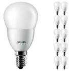 Voordeelpak 10x Philips Corepro LED Lustre E14 Kogel Mat 2.8W 250lm - 827 Zeer Warm Wit | Vervangt 25W